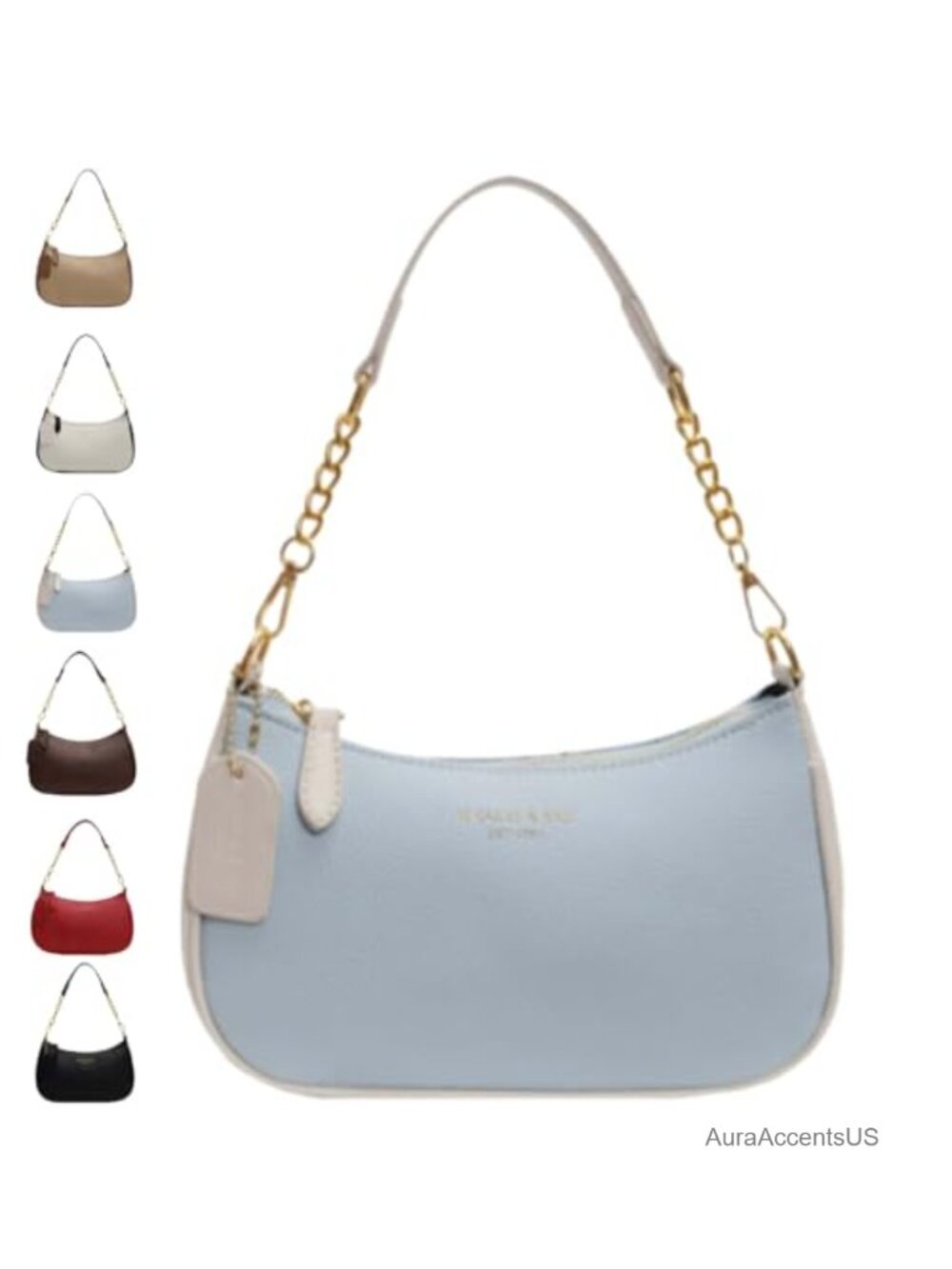 Trendy Crescent Hobo Crossbody Bag Vegan Leather Y2K Shoulder Purse